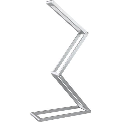 Lumiere de Bureau LED, Lampe de Table Dimmable Pliable en Aluminium Sans Fil avec USB Recharge, 2 Modes de Luminosité Protection vos yeux pour Enfant/Etude/Lecture/Bureau Lampe de Chevet (Argent) (1/5)