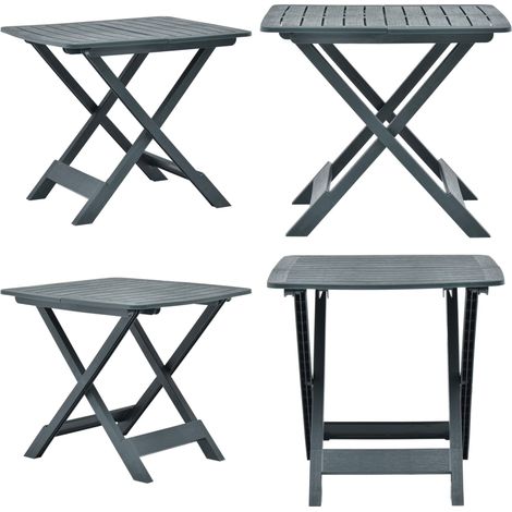 Table pliable de jardin Vert 79x72x70 cm Plastique - Table De Jardin - Table Pliante - Mobilier De Jardin - Table Bistrot - Table Extérieure - Home & Living (1/5)