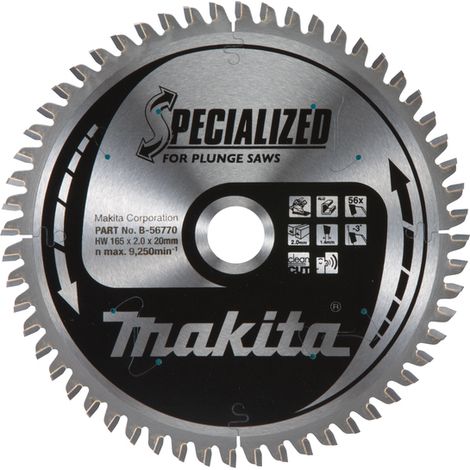 B-56770 Disco sega circolare, Specialized T.C.T, 165 x 20 mm, 56 D