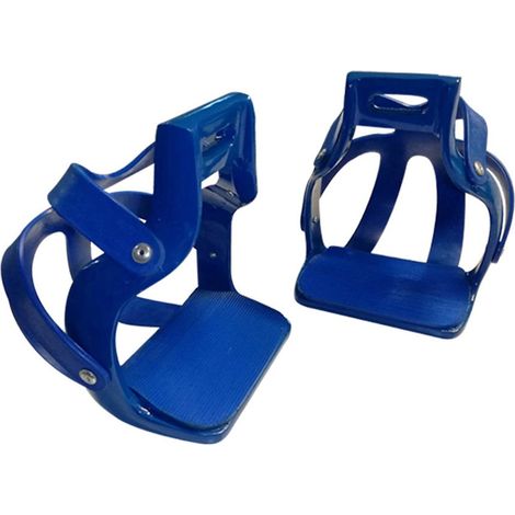 Blu Royal - Staffe da endurance in metallo con gabbia e panca larga