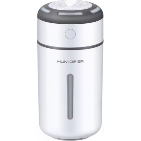 Humidificador de aire recargable por USB, difusor de aceite aromático, color blanco (1/4)