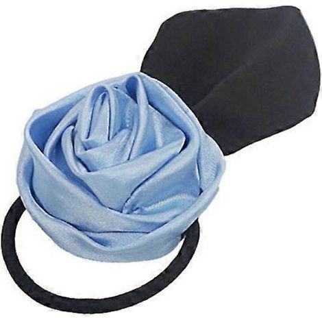 Élastiques à cheveux extensibles, chouchous fleur de rose faits main, ornement pour queue de cheval et coiffure. (1/4)