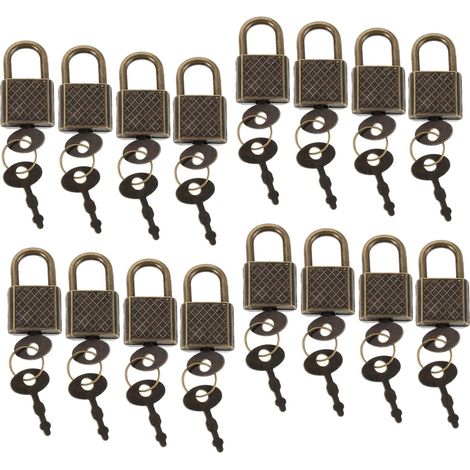UKCOCO Lot de 20 cadenas vintage en métal avec clé, petites boîtes (1/5)