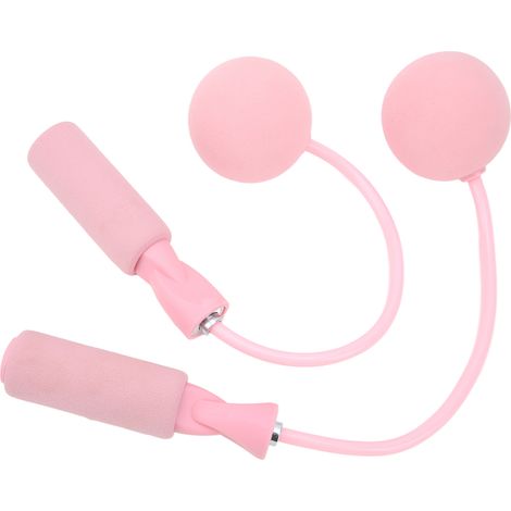 Corde à sauter sans corde, idéale pour le fitness, l'entraînement sportif et la combustion des graisses. Corde à sauter sans fil rose pour hommes, femmes et enfants. (1/5)