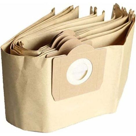 Sac Aspirateur Karcher WD3, Lot de 5 Sacs droits Aspirateur pour Karcher WD3, WD 3 Premium, WD3200, WD3500P, A2204, A2204, A2534, SE4001 (1/4)