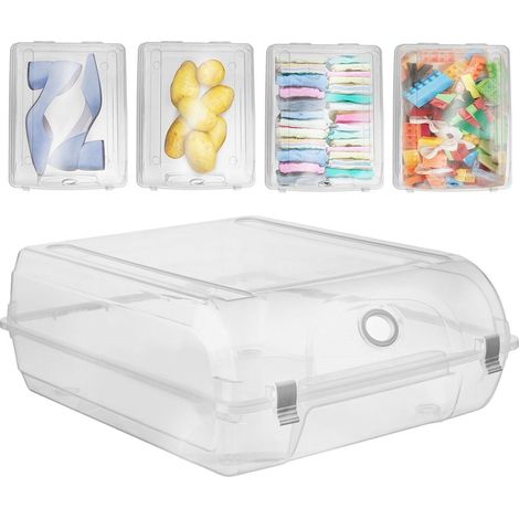 Transparente Aufbewahrungsbox mit Deckel und Belüftungsloch