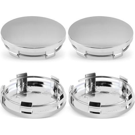 Cache Moyeu Capuchons De Centre Enjoliveurs Diamètre Extérieur 60 mm Cache Moyeux ABS Cache Moyeu Centre De Roue Universel pour Jantes Enjoliveurs Accessoires pour Voitures 4 Pièces (Argent) (1/5)