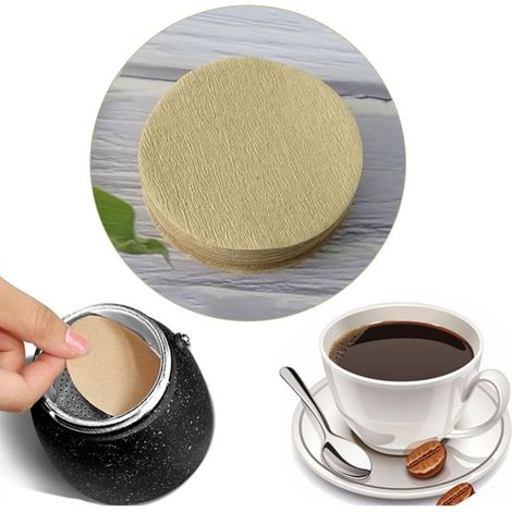 QAZQA 800 Pièces Filtre à Café, 64mm Papier Filtre à Café Rond Remplacement Papier Filtre pour Café Filtres à Café Naturels Non Blanchis pour Machines à Café, Cafetières, Maison et Café (1/5)