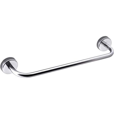 Toallero autoadhesivo de pared de 40 cm para baño, acero inoxidable pulido.
