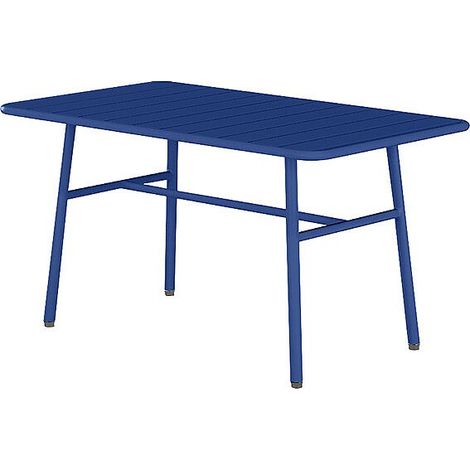 Table basse de jardin en métal - Bleu nuit - MIRMANDE de MYLIA