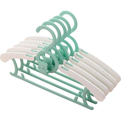 MINKUROW Perchas Antideslizantes Para Bebés, 10 Perchas Para Ropa De Bebé, Perchas De Plástico Para Niños, Perchas Para Ropa De Bebé, Perchas De Plástico Ajustables Para Niños Para Ahorrar Espacio (Ve (1/4)