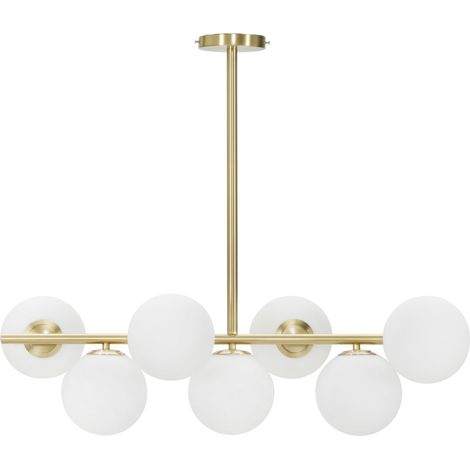Endon Glamy 7 lustre doré et blanc moderne 81 cm (1/5)