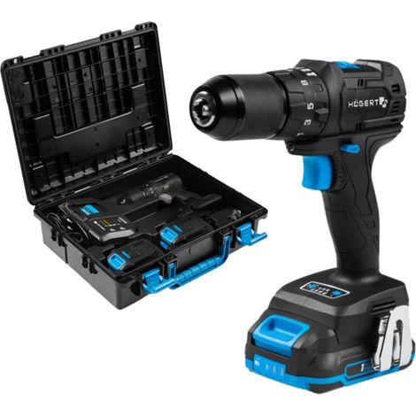 Perceuse visseuse sans fil brushless 18V 40 Nm, perceuse compacte sans percussion avec 2 batteries 2 Ah et chargeur 4A pour atelier montage travaux (1/5)