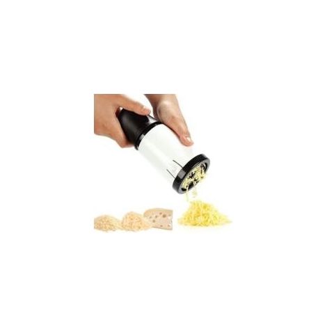Moulin à fromage manuel avec 2 lames interchangeables en acier inoxydable, râpe à fromage, trancheuse à fromage, outil pour cuisine (1/4)