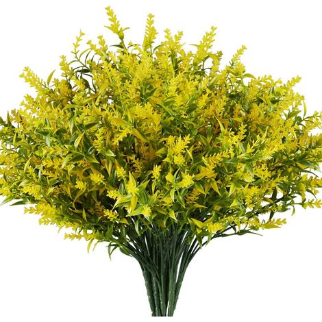 Lavande Artificielle - Plante Extérieure Résistante Aux UV - Décoration Intérieure Extérieure Pour Fenêtre Jardinière Suspension - Lot De 8 Bouquets (1/5)
