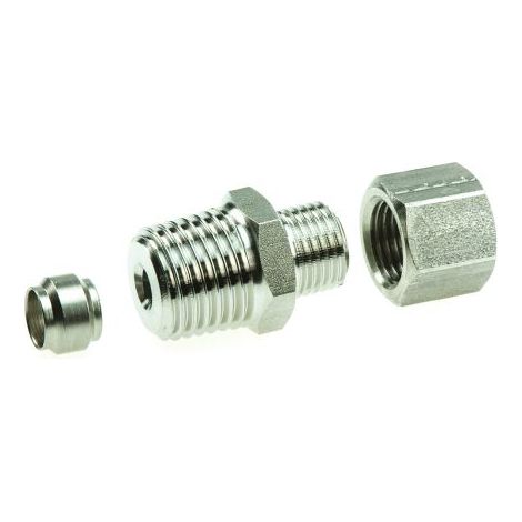 Manchon Droit Legris BSP Mâle 1/4pouce ( Prix pour 1 )