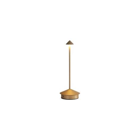 800mAh Lampe de table LED sans fil rechargeable, lumiere bureau tactile exterieur, metal, design modern,(dorée) dimmable, étanche, lampe poser pour chevet, interieur, terrasse, restaurant