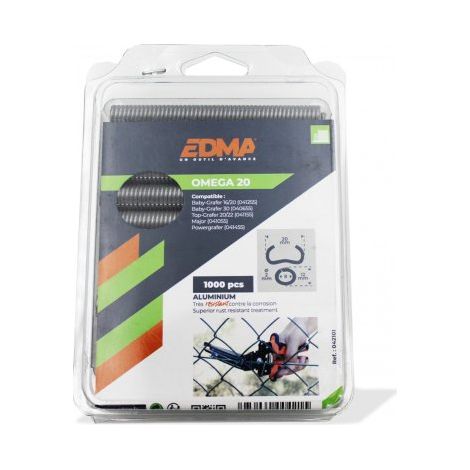 Agrafes OMEGA 20 aluminium x 1000 – Spécialement conçues pour agrafeuses EDMA – Performance optimale pour projets de bricolage (1/6)
