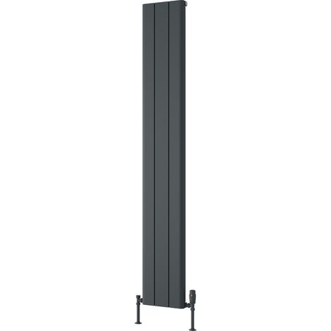 Reina Resia Vertical Aluminium Radiator 1800mm H x 280mm W - Anthracite (1/3)