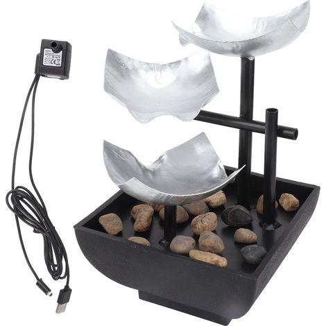 Fountain water 5V, ornament of garden of roche, decoration water which sliding, fountain of desk for the home, Port USB (1/5)