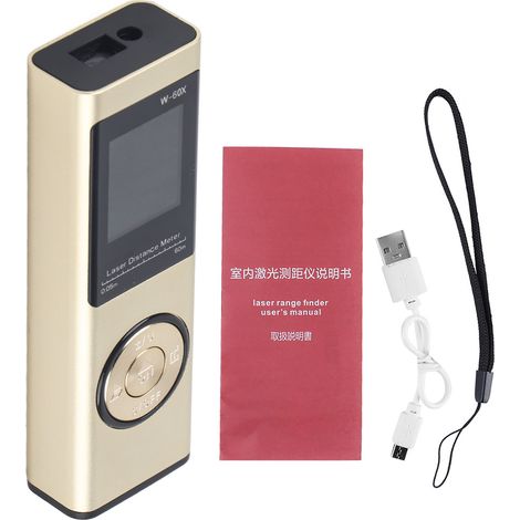 Mètre laser 60 mètres, télémètre IR portable, ruban numérique de mesure mains libres (1/5)