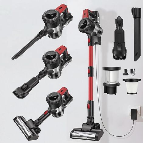 Aspirateur sans fil, puissance d'aspiration 45000Pa / puissance 500W / conception portable, équipé d'une tête de brosse anti-enroulement, léger et portable, ultra silencieux, adapté aux poils d'animau (1/5)