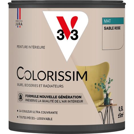 Peinture murale intérieure Colorissim® V33 Sable rose Mat 0,5L