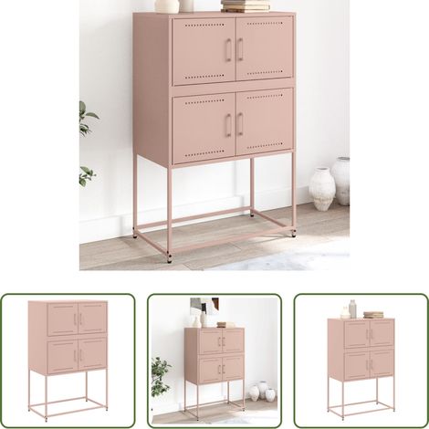 Stahl - Sideboard Rosa 68,5x38,5x107 cm Stahl (1/5)