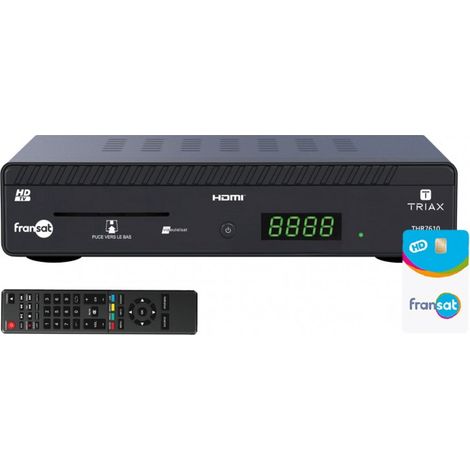 Récepteur TV Satellite HD - TRIAX - PC6 - Carte Viacess Fransat - Eutelsat 5W - 4000 chaînes (1/4)