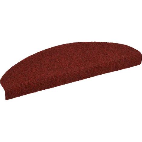 Maison Exclusive - Tapis d'escalier autocollants 10 pièces 65 x 21 x 4 cm Bordeaux Rouge Demi-rond Grand (1/5)