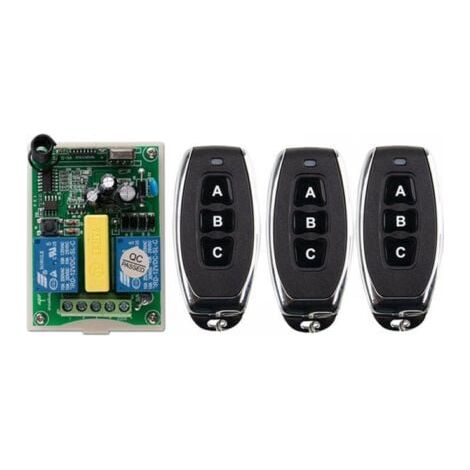 Télécommande sans fil interrupteur 220V moteur volet roulant porte télécommande interrupteur/télécommande bidirectionnelle panneau de commande (1/5)