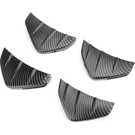 Pare-chocs arrière universel lèvre diffuseur aileron requin spoiler avec boucle couleur fibre de carbone (1/5)