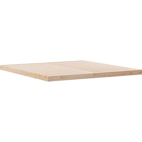 Lit double,Lit adulte,Cadre de lit surélevé Naturel 180 x 210 cm Bois de pin massif CFW9605976 (1/5)