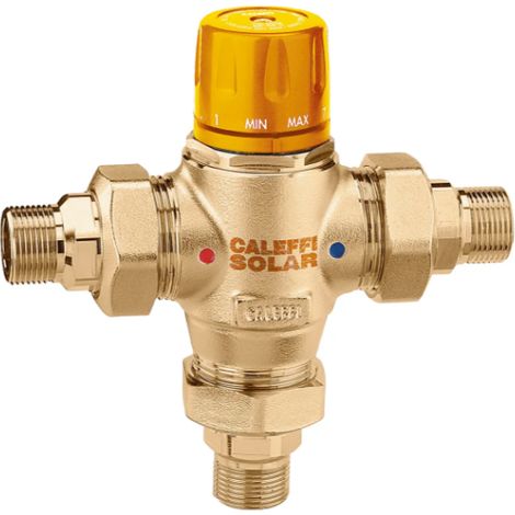 Mitigeur thermostatique à cartouche interchangeable pour installations solaires. Raccord 1 "M Caleffi 252360  1"M