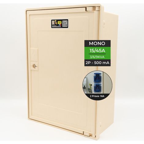 Coffret Mono 3/6/9 KW +2 prises (1/5)