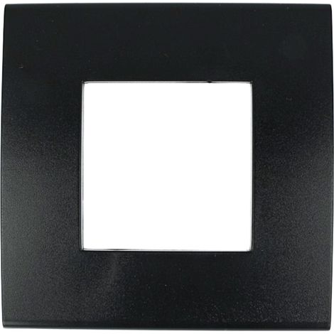 Placca Confort 502 2M Moduli ìNero Compatibile con Vimar Arke' SD98002-2 (1/2)