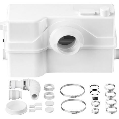 XPOtool 4/2 Kleinhebeanlage 800 W mit Häcksler, Hebeanlage bis 9 m Höhe, Abwasserhebeanlage mit 4 Einlässen, Fäkalienhebeanlage für WC und Dusche