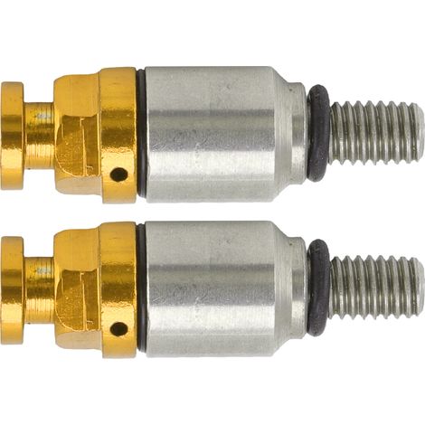 Paire de vis de purge d'air en alliage d'aluminium M5x0.8, jaune, pour fourche de moto CRF150R, CR125R, CR250R, CRF250R, remplacement de soupape de décompression (1/5)