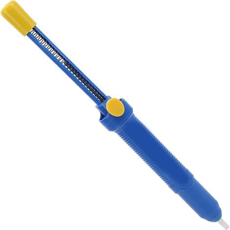 Stylo à dessouder manuel, puissant et durable, en ABS, pour outils de soudure électronique (bleu).