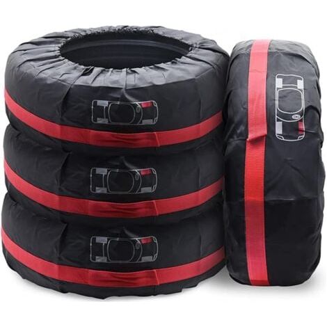 4er-Set Reifenabdeckungen 13-18" (65 cm Durchmesser) Wasserdichte Ersatzradabdeckung Schutz für Autoräder