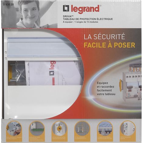 Legrand - Coffret à équiper - 1 rangée 13 modules - 250x250x103,5mm - avec borniers