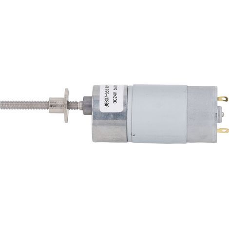 Gleichstrom-Getriebemotor, Mikro-Hochdrehmoment-Turbine mit selbsthemmendem, reversiblem Schneckengetriebe, 24 V, M6x50 mm mit Flansch, 66 U/min (1/5)