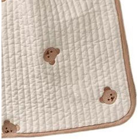 Rideau vitre latérale auto bébé motif mignon broderie coton épais double face avec ventouses pare-soleil opaque 46x72cm (1/4)