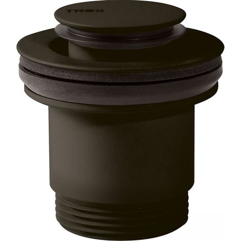 TRES 24284020KMB Válvula de Desagüe Click-Clack Simple-Rapid Lavabo con Opción Siempre Abierta Color Negro Bronce - ref: 24284020KMB