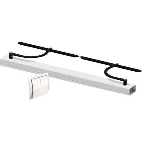 Slid'Up By Mantion – Kit motorisation volet battant filaire 800-1500 mm – Carter blanc et bras noir – Installation rapide – Moteur haute résistance