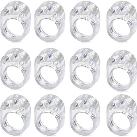 Lot de 12 Butée Poignée de Porte Transparent Stop Porte en PVC Arret de Porte Diamètre 17mm (1/5)