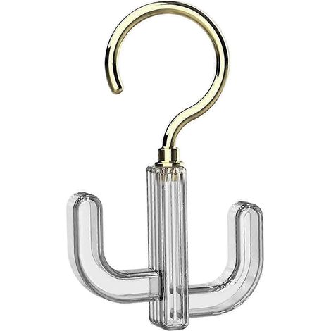 Porte-foulards et cravates rotatif à 360°, porte-ceintures moderne pour chambre, balcon et bijoux-Clear (1/5)