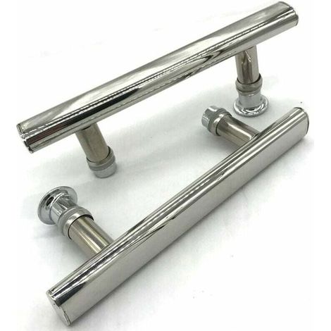 maniglie cromate per porta doccia, interasse 145 mm - Crezuo