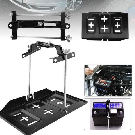 Supports de montage universels pour batteries automobiles, plateaux de batterie et kits de montage pour supports de batterie automobile