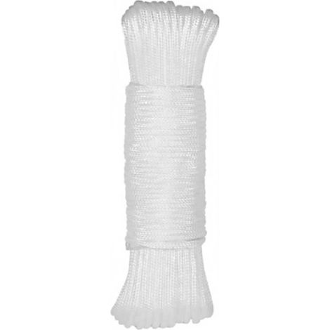 Écheveau de cordon en nylon blanc 3 mm 20 m  Solide et flexible